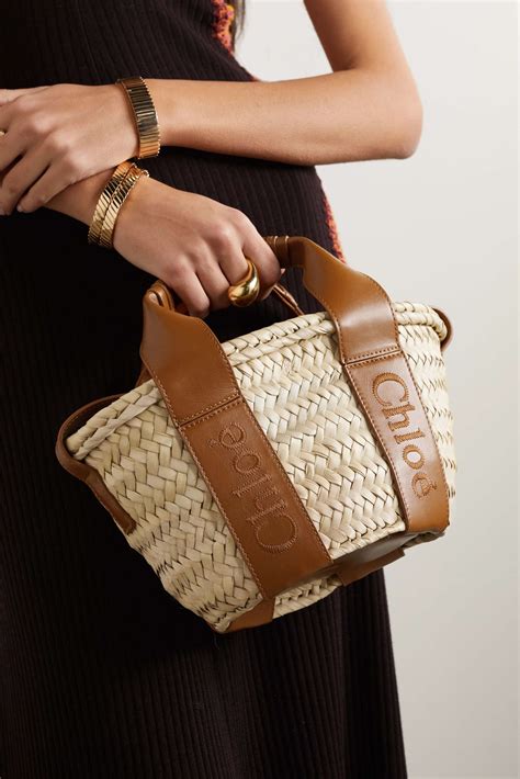 chloe marcie raffia tote|net a porter chloe raffia.